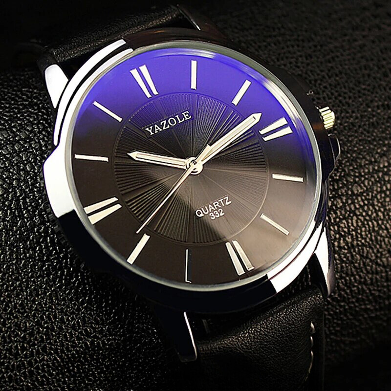 Montre Homme Verre Bleu